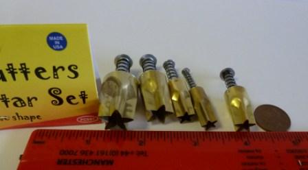 Brass clay cutters Stars shape